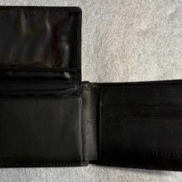 MEN’S WALLET, BLACK LEATHER BI-FOLD, JERRY GARCIA DESIGN, RARE - Picture 6 of 10